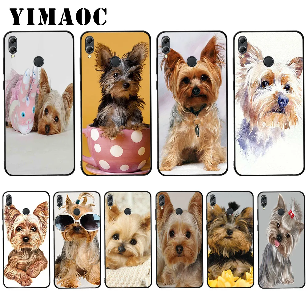 

YIMAOC Yorkshire Terrier Dog Soft Case for Huawei Y5 Y6 Y7 Prime Y9 Mate 10 20 Lite Pro Nova 2i 3 3i 4 Lite