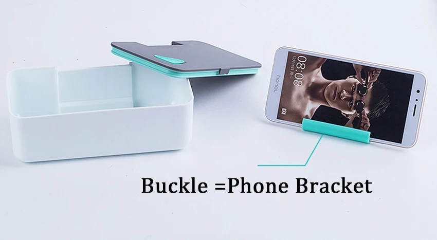LIYIMENG 650ML Creative Phone Stand Lunch Box  Microwave Heating Portable Dinner LunchBox For Kids Picnic Office Workers School28
