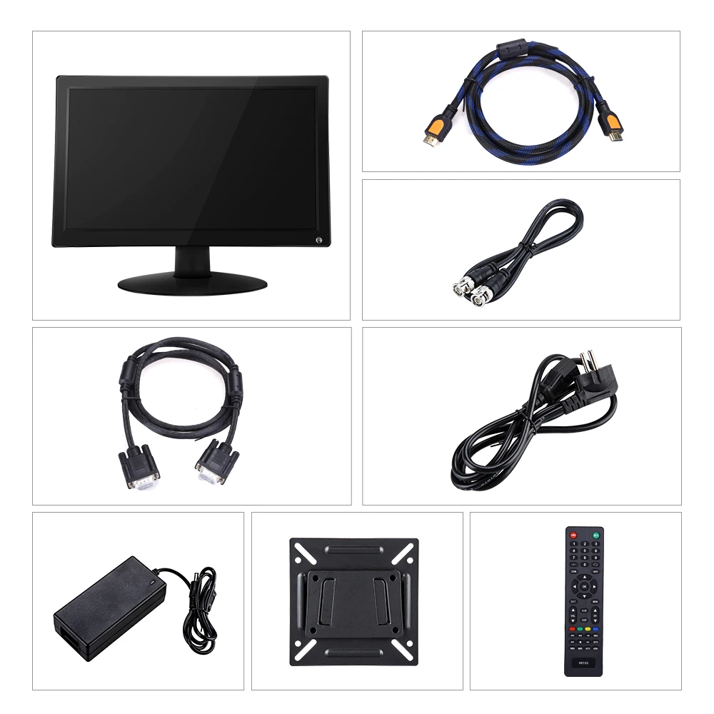 Eyoyo 1920x1080 ips lcd Большой экран 15," дюймовый монитор с HDMI/AV/VGA/BNC входом ПК монитор безопасности VESA 75 настенное крепление