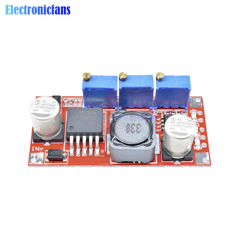 

LM2596 DC 5-35V to 1.25-30V Step-down Adjustable CC/CV Power Supply Module Lithium Battery Charger LED Driver Board Module