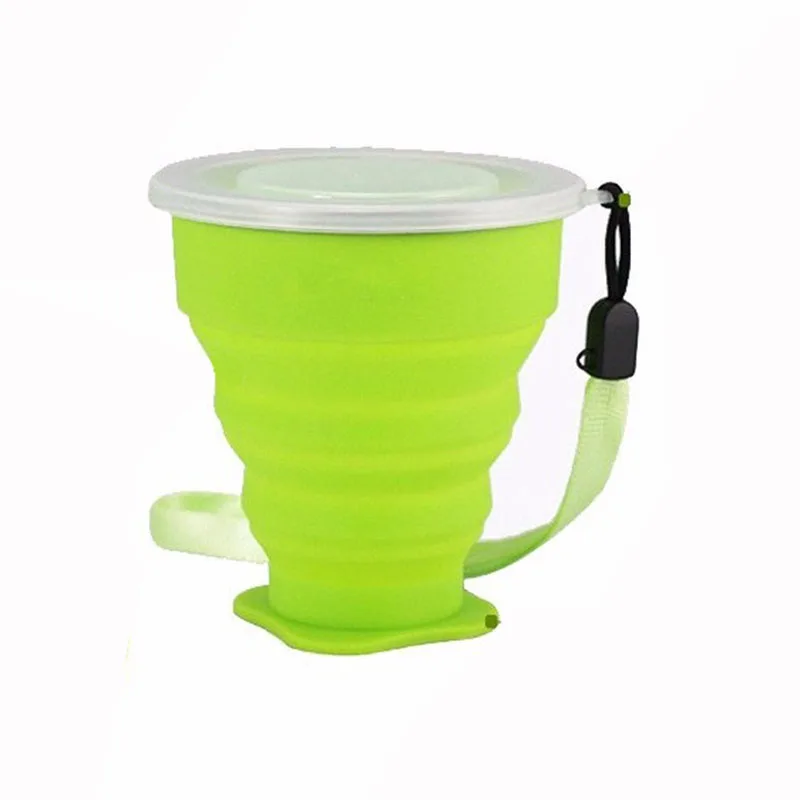 

200mL Vogue Outdoor Travel Silicone Retractable Folding tumblerful Telescopic Collapsible Folding Water Cup New