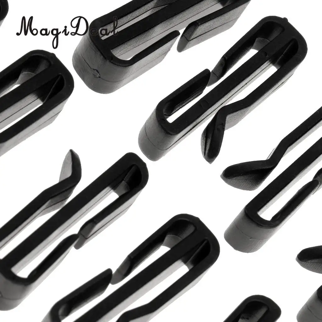 MagiDeal 10x 25mm Plastic Molle Webbing Connector Strap Belt Fastener Buckle Backpack Clip for Outdoor Camping Hiking Accessory