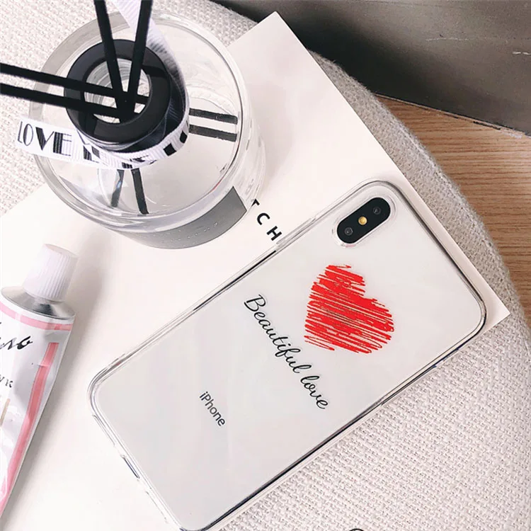 Чехол для iPhone X XS 7 6 6s 8 Plus XR MAX милый прозрачный силиконовый мягкий чехол из ТПУ с