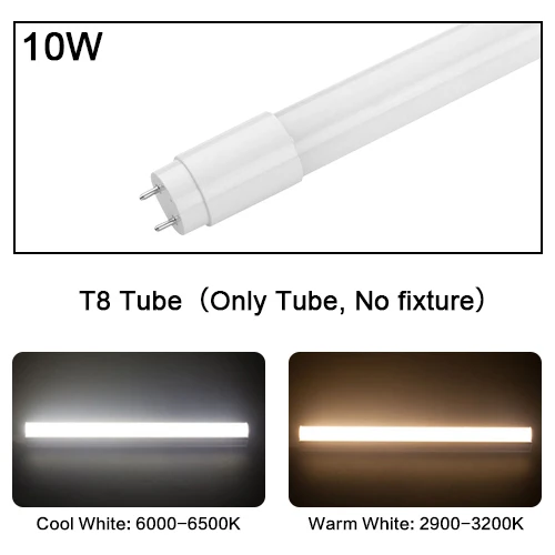 Светодиодный T5 Люминесцентная маска встроенный светильник T8 лампа для аквариума размером в 30 см 60 1FT 2FT настенная лампа лампада ампулы холодный белый 110V 220V 240V 6W 10W - Испускаемый цвет: T8 Tube Only Tube
