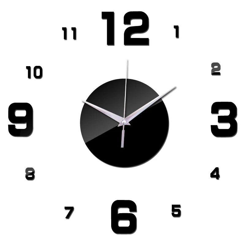Дизайн зеркальные Акриловые diy настенные часы цифровые наклейки для стены в гостиной современный стиль настенные наклейки иглы кварцевые настенные часы