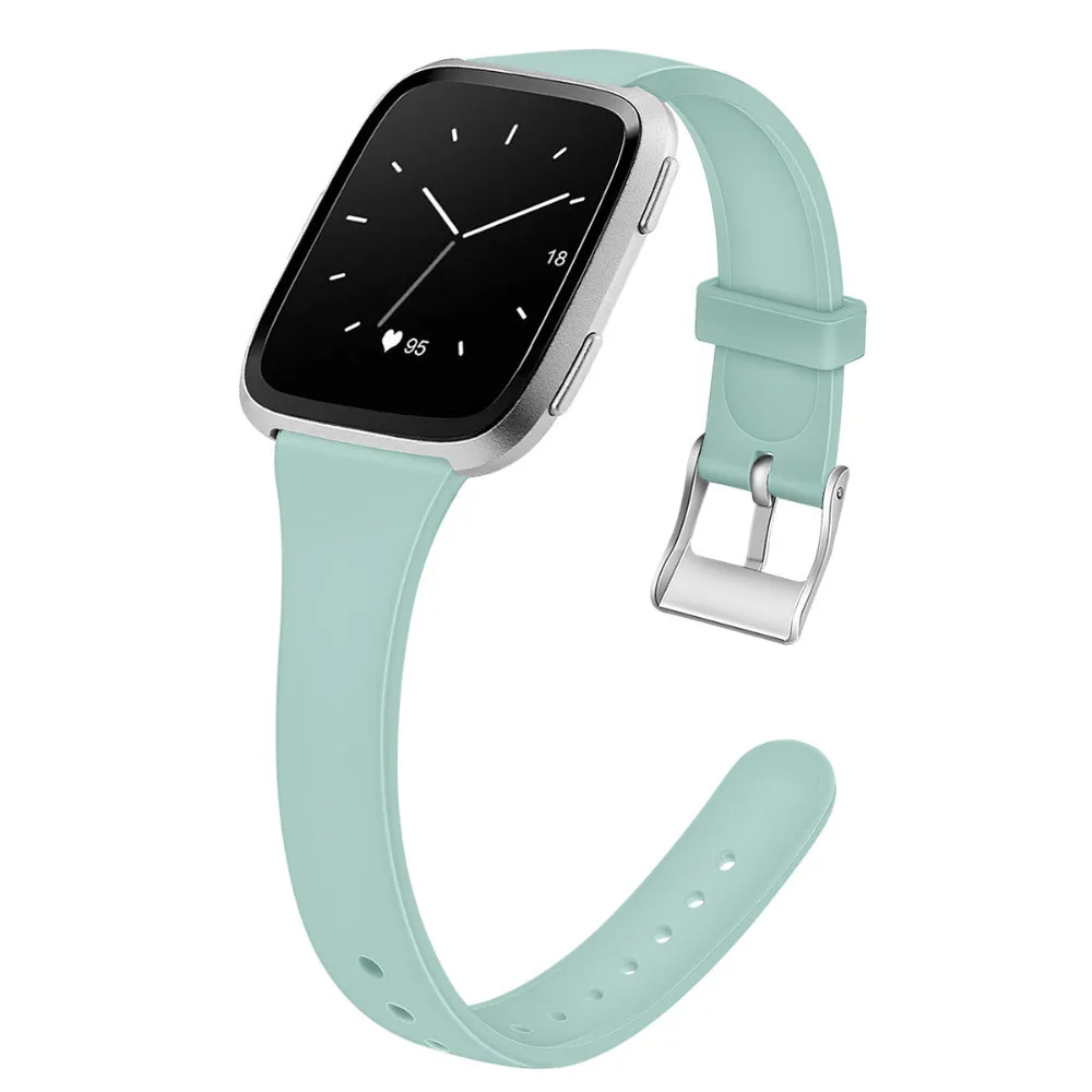 Duszake Браслет для Fitbit Versa/Versa Lite Starp мягкий силиконовый тонкий узкий сменный мужской Т-образный ремешок для Fitbit Versa для женщин и мужчин - Цвет: Water Duck