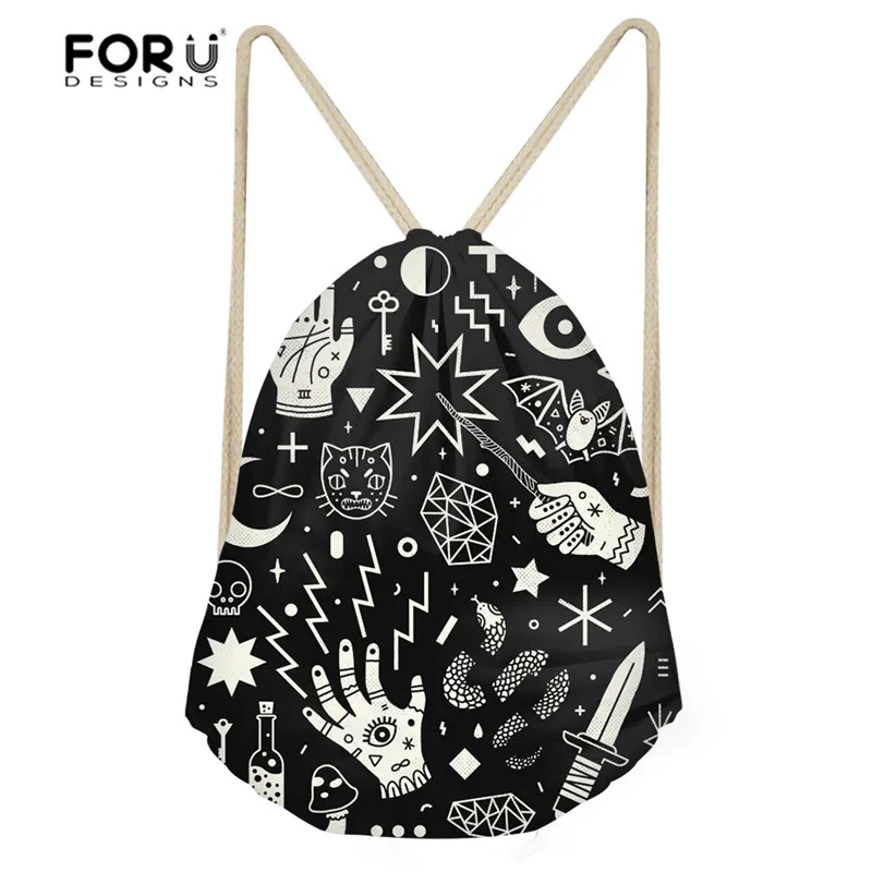 

FORUDESIGNS SpellBound Witchcraft Ouija Crafty Printing Gym Bags Women Small Sports Backpack Girls Outdoor Drawstring Bags Man
