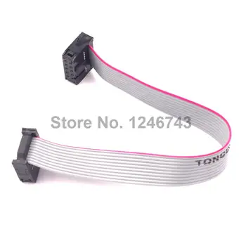 

10PCS 10pin (2X5) IDC Flat Ribbon Cable wire for ISP JTAG 2.54mm spacing header 20CM