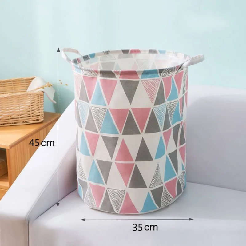

Round Waterproof Toy Storage Bag Box Organizer Large Laundry Basket Bag Kids Storage Basket For Toys Dirty Clothes Sundries