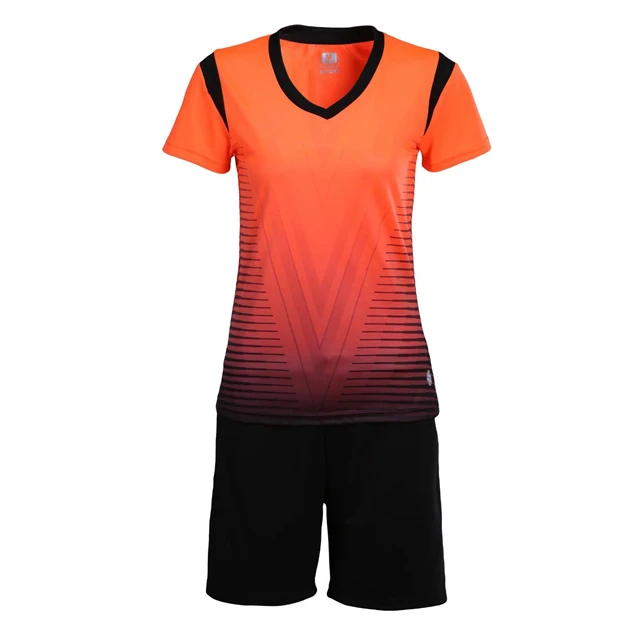 5 цветов женские комплекты футбольные женские спортивный комплект волейбол Футбол майки рубашки тренировочные шорты костюмы униформы нарисованные на заказ - Цвет: Orange