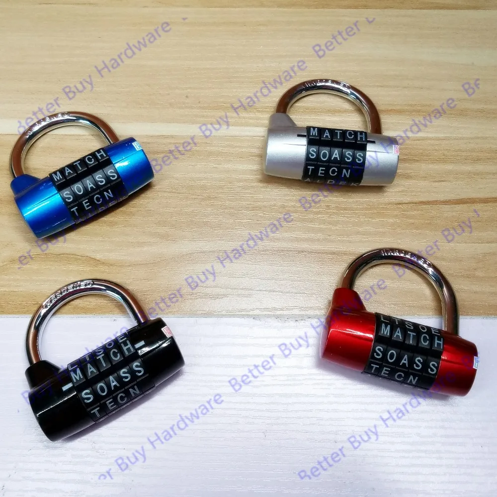 TRIXES Black 5-Letter Combination Padlock