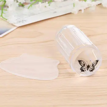 

DIY Nail Art Stamping Clear Soft ABS + Silicone Stamper Scraper Plate Set @ME88