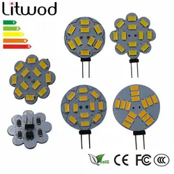 Litwod Z20 10 шт. G4 DC12V светодиодный светильник 2 Вт 3 Вт 4 Вт 5730 SMD Spotlight Кукуруза лампы автомобилей лодка на колесах света холодный белый теплый