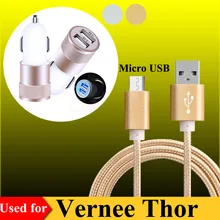 2-портовое автомобильное зарядное устройство+ 3 фута Micro usb зарядный кабель для Vernee Mix 2/M5/Thor Phone charger s