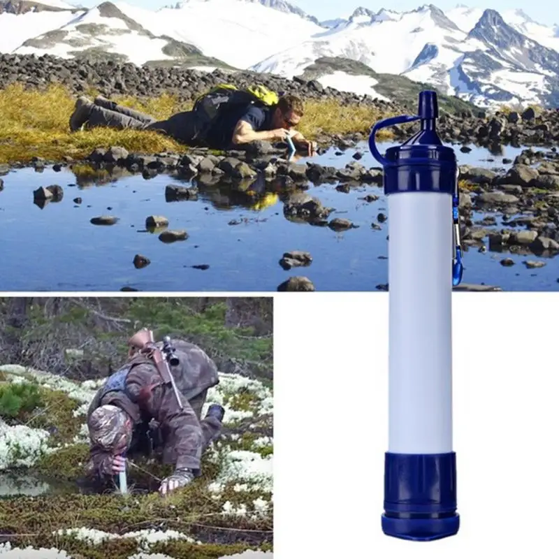 

Outdoor Travelling Portable Soldier Water Filter Purifier Hiking Camping Life Survival Emergency High Flow Rate