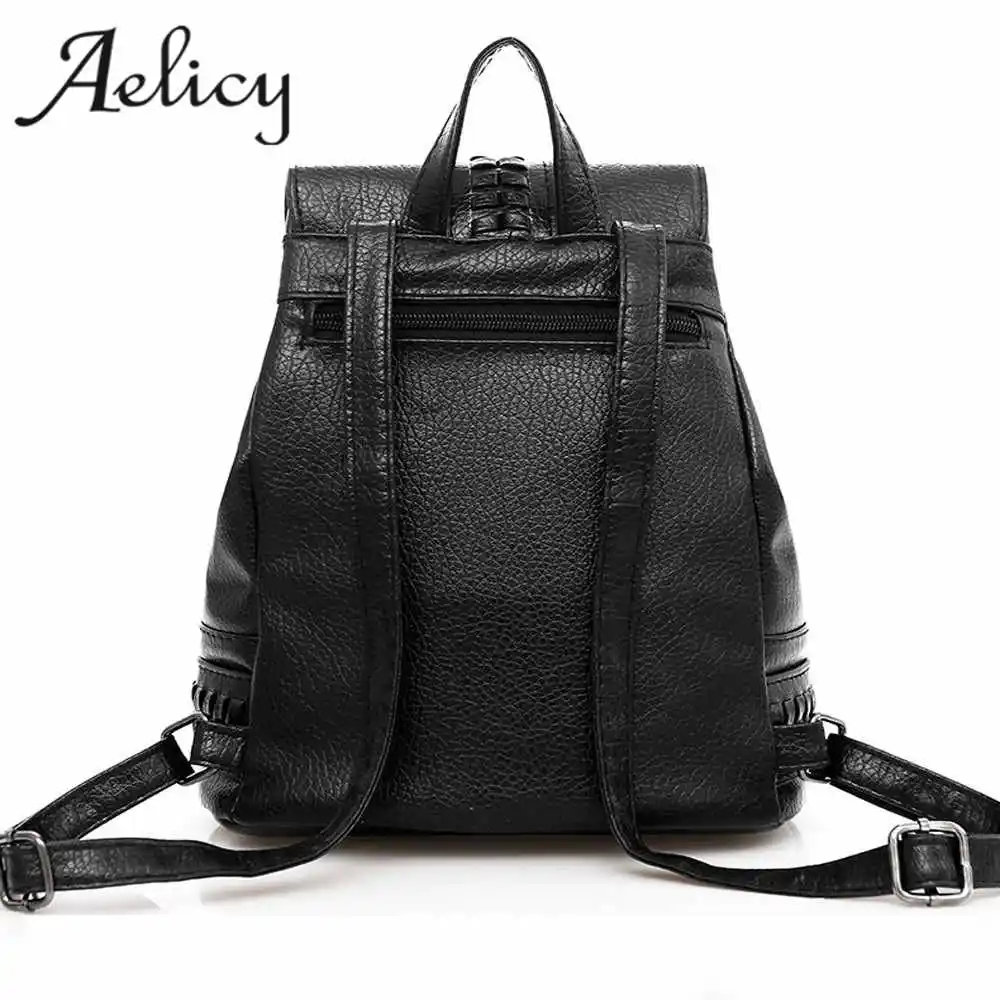 Aelicy новый высококачественный мягкий PU кожаный дорожный рюкзак корейский женский