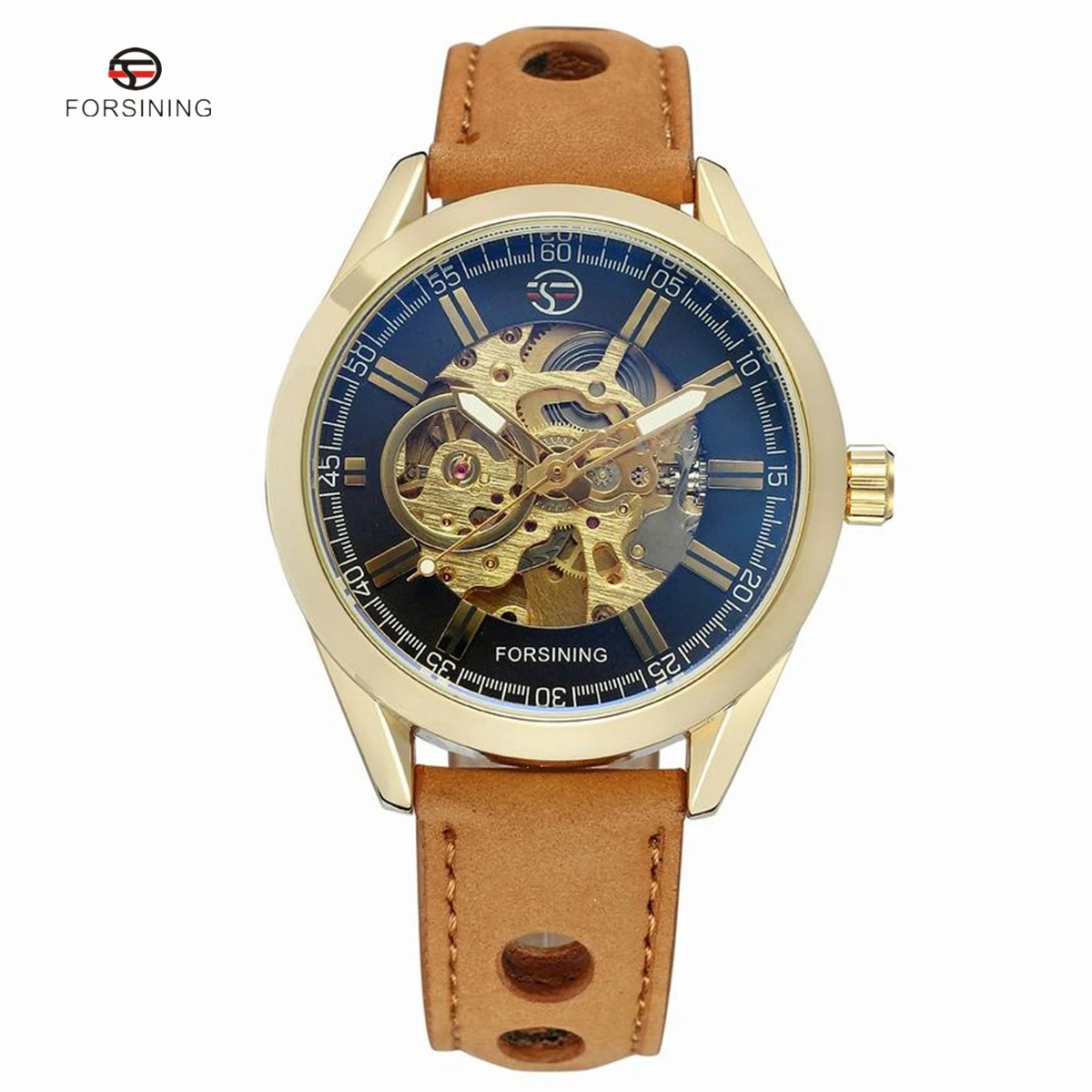 Forsining Мода черный золотой звезды роскошь Дизайн часы мужские часы Лидирующий бренд роскошные механические часы Скелет Мужские наручные