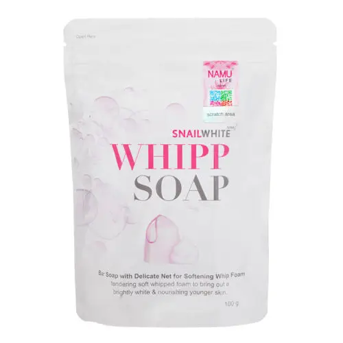

Snail White Whipp Bar Soap with Delicate Net For Softening Whip Foam 100 g
