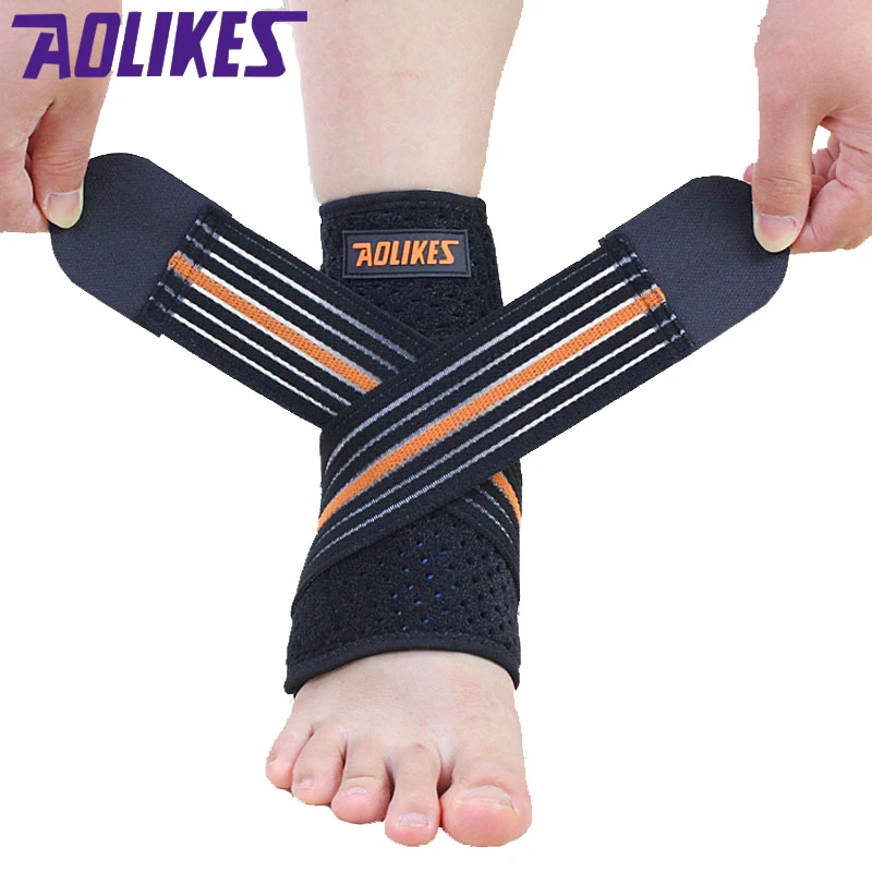 AOLIKES 1 шт. фиксатор голеностопа с эластичной повязкой под давлением для