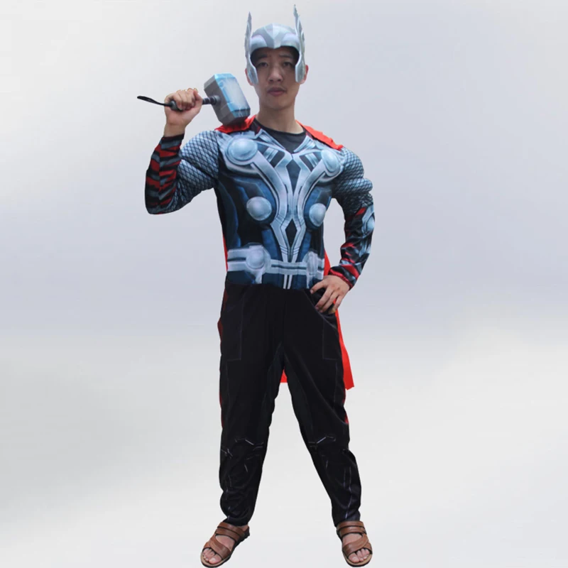Взрослый человек супергерой вечерние Косплей летучая мышь Железный Человек Мышцы Халка комбинезоны маска Мстители Супермен Паук Шмель комбинезоны костюм