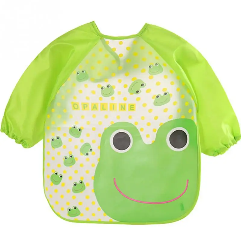 frog Милые Мультфильмы для новорожденных кормления Одежда с рисунком для детей, детские Водонепроницаемая peva Обед нагрудники для кормления Детский фартук для кормления Аксессуары Одежда 320 - Цвет: frog