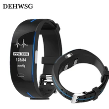 ECG + PPG DEHWSG relógio Inteligente D3 Real-tempo de Monitoramento da freqüência cardíaca Pressão Arterial IP67 waterpoof Inteligente Pulseira Para Xiaomi pk fitbits
