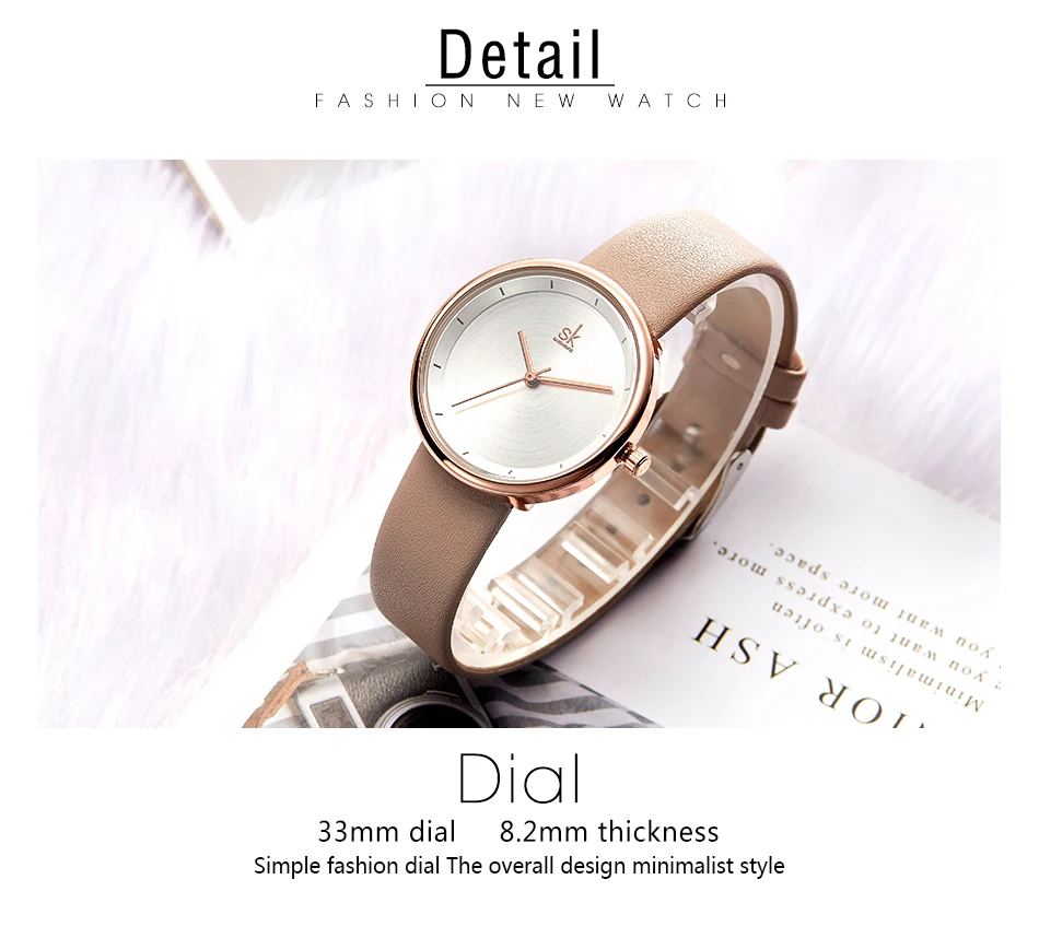Shengke Fashion Leather Watches Women Luxury Quartz Ladies Watches Reloj Mujer 2019 SK Women Wrist Watch Montre Femme #K8040|Women's Watches| - AliExpress