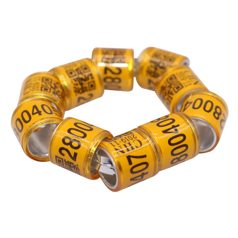 

10 Pcs 2019 Multicolor Pigeon Foot Ring With Word Earrings Quality Durable Bird Ring Pigeon Racing Rings Bird Training Tool