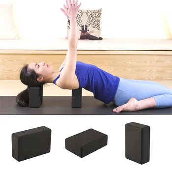 

1 Piece Black Yoga Block Foam Brick Indoor Yoga Blocks Stretching Aid Gym Pilates Summer Fitness Exercise Sport Blocks