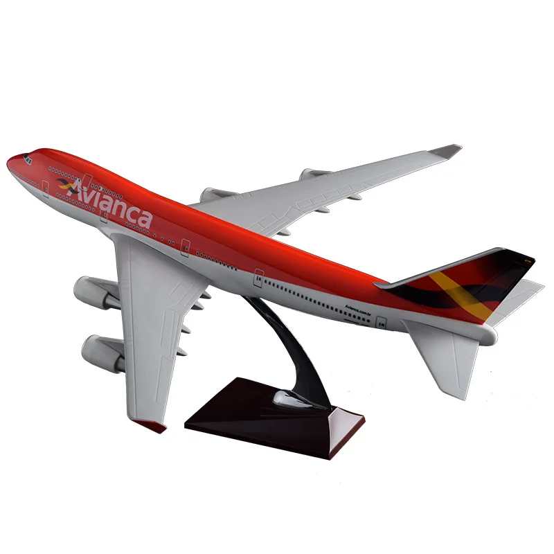 47 см Boeing 747 Колумбия авиакомпаний модель самолета смолы B747 400 Avianca Airways Аэробус