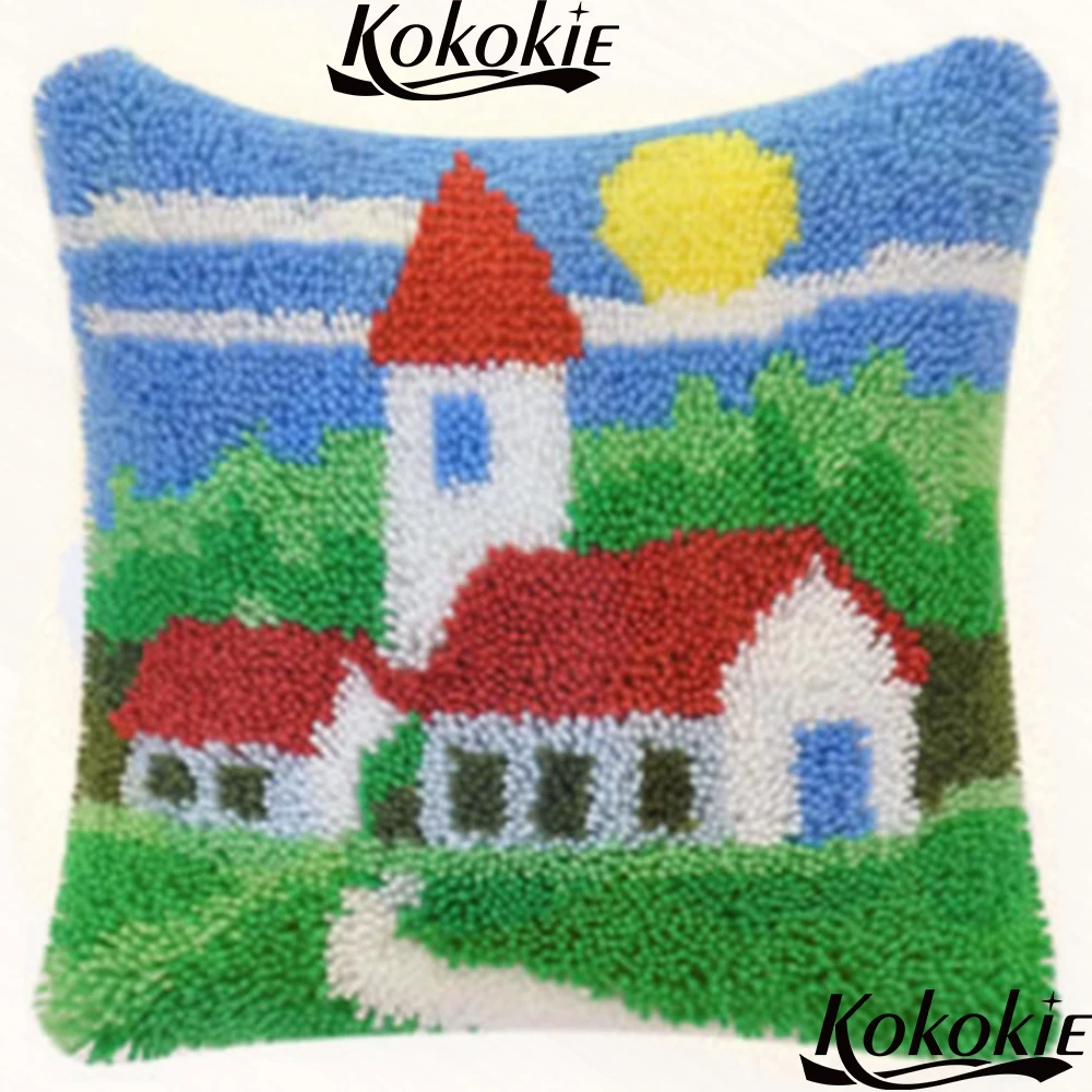 Kit Tappeto Ricamo Brvsk - Design Pesce Astratto 40x40cm, Per Decorazione Casa, Adulti - Foto 2