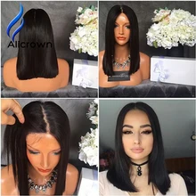 4x4 Silk Base Wig With Baby font b Hair b font Short Silk Top Full Lace