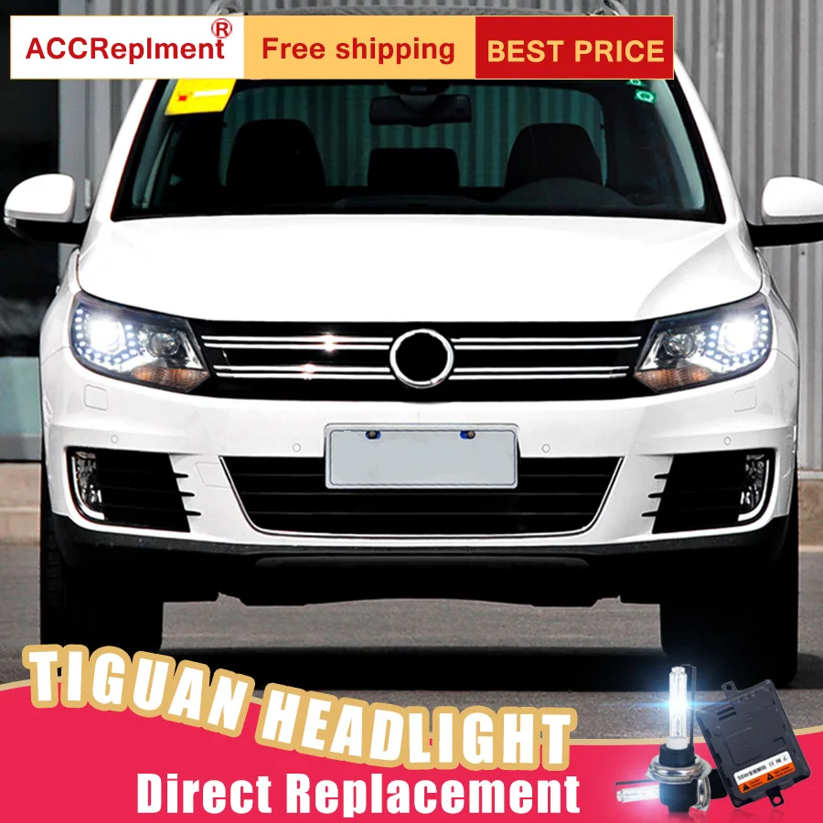 2 шт. светодиодный ные фары для VW Tiguan 2013 2015 Автомобильные ангельские глазки
