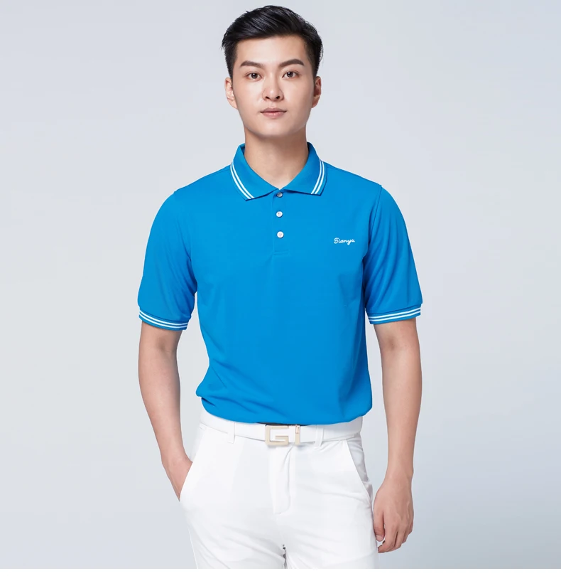 Мужская футболка для гольфа размера плюс летняя одежда для гольфа с коротким рукавом дышащая впитывающая пот быстросохнущая футболка поло