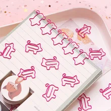 6 шт. милый мультфильм о розовой свинье Закладка Книга кавайи маркеры бумага клип для детей подарок Корейская Школа Канцтовары товары для учебы