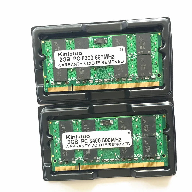 Kinlstuo Запечатанный Sodimm DDR2 667 МГц/800 МГц/533 МГц 1 ГБ/2 ГБ для ноутбука оперативной памяти/пожизненная гарантия/