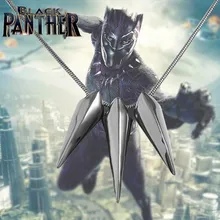Новые Мстители Черная пантера ожерелье Wakanda King T'Challa Черная пантера ожерелье для косплея Прямая