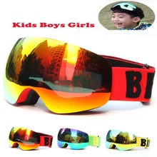 NewProfessional Brand Boys Girls Snowboard goggles Kids Ski Goggles Eyewear Double UV400 anti-fog skiing mask glasses 4-15 Years