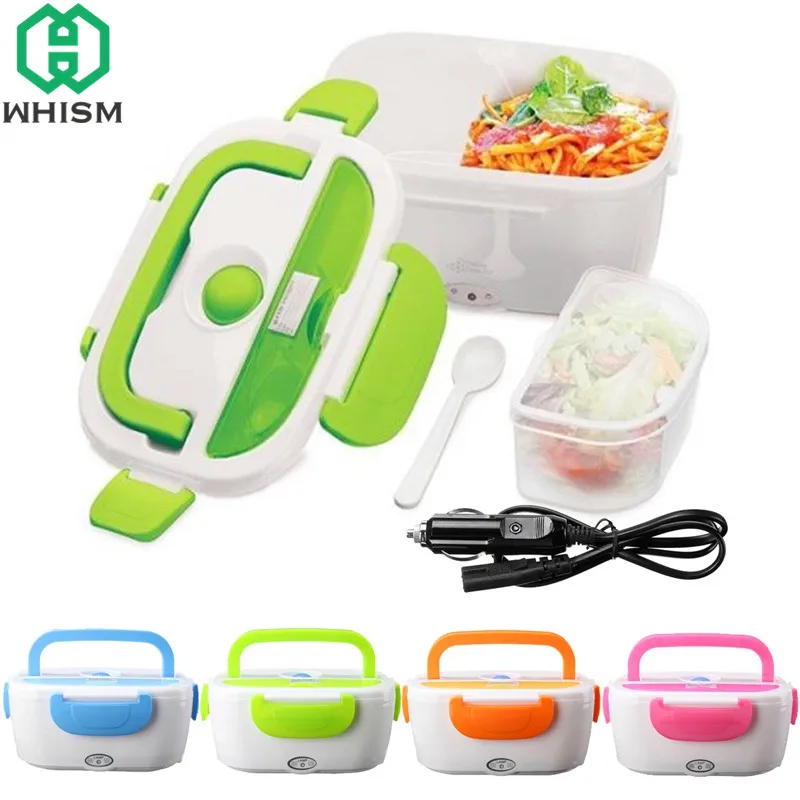 

WHISM 12V Car Plug Heated Bento Box Auto Truck Electric Lunch Boxes Heating Lunchbox Meal Prep Food Container Lunch Box For kids