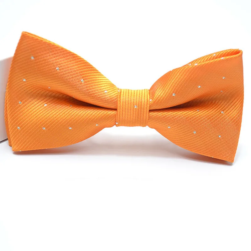 Мужской Одноцветный галстук-бабочка в серебристый горошек для жениха, мужской модный регулируемый галстук-бабочка для свадьбы, праздника, вечеринки - Цвет: 15
