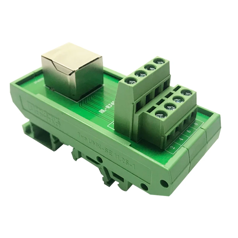 RJ45 гнездо к клеммному блоку горизонтальная секционная плата RJ 45 Разветвитель