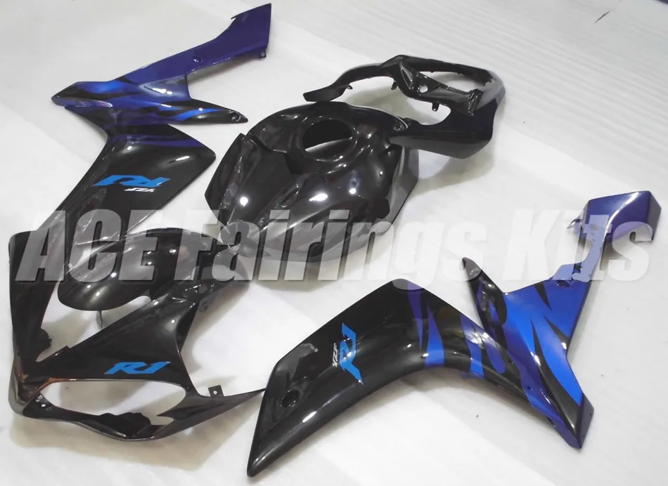 Мотоциклетный вставной обтекатель подходит для YAMAHA YZFR1 07 08 YZF R1 2007 2008 YZF1000 ABS Обтекатели+ крышка бака холодный черный синий