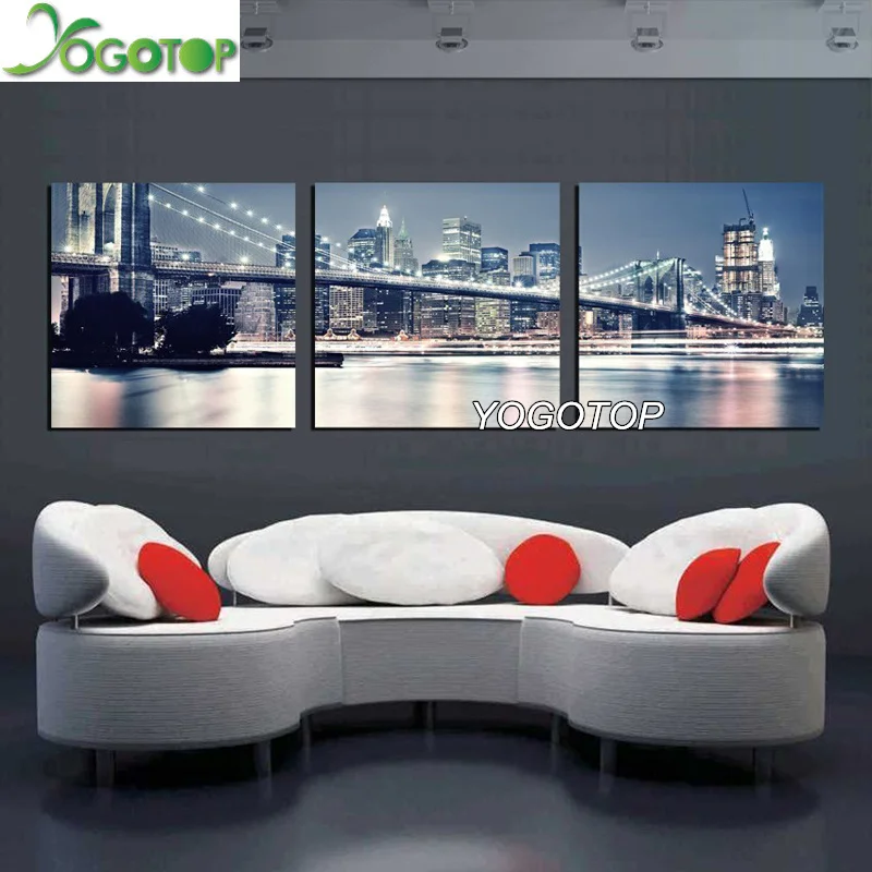 

YOGOTOP Scenery triptych Pattern Diamond Embroidery Needlework DIY Diamond Painting Cross Stitch 5D Rhinestones Decor VS423