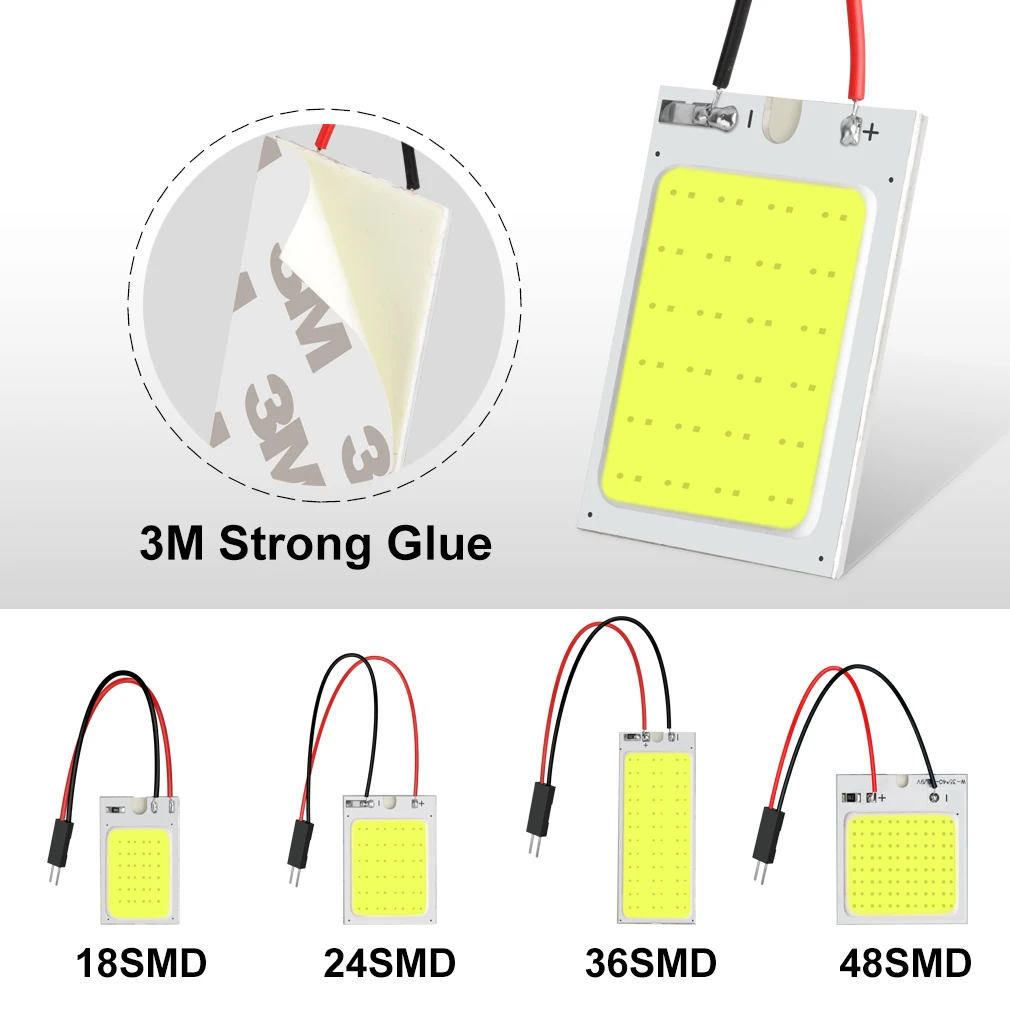 2 шт. C5W Led Панель гирлянда BA9S T4W T10 адаптер Купол Чтение светильник карта лампа COB Автомобильные светодиоды с чипом Подсветка салона дневные ходовые огни 12V белый авто лампы