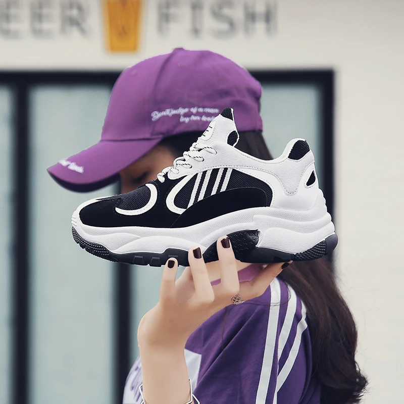 

Red 35-40 2018 New Women Summer Shoes For Woman Flat Heels Casual Sneakers Western Style Platform Grey Flats for School Girls