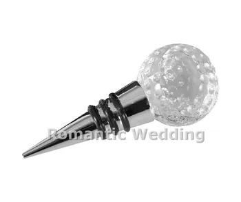 

Free shipment 100PCS/lots golfball shape crystal wine stopper wine crok for Wedding decorations event products party decorations
