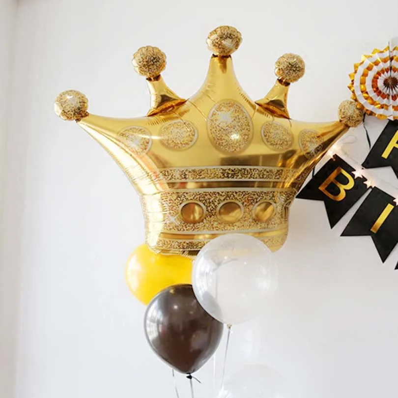 Золотые шары из фольги с короной принц принцесса Baby Shower 31 20 1 й день рождения