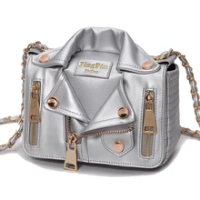 Neue Europäische Marke Designer Kette Taschen Frauen Kleidung Schulter Niet Jacke Taschen Umhängetasche Frauen Handtaschen Aus Leder