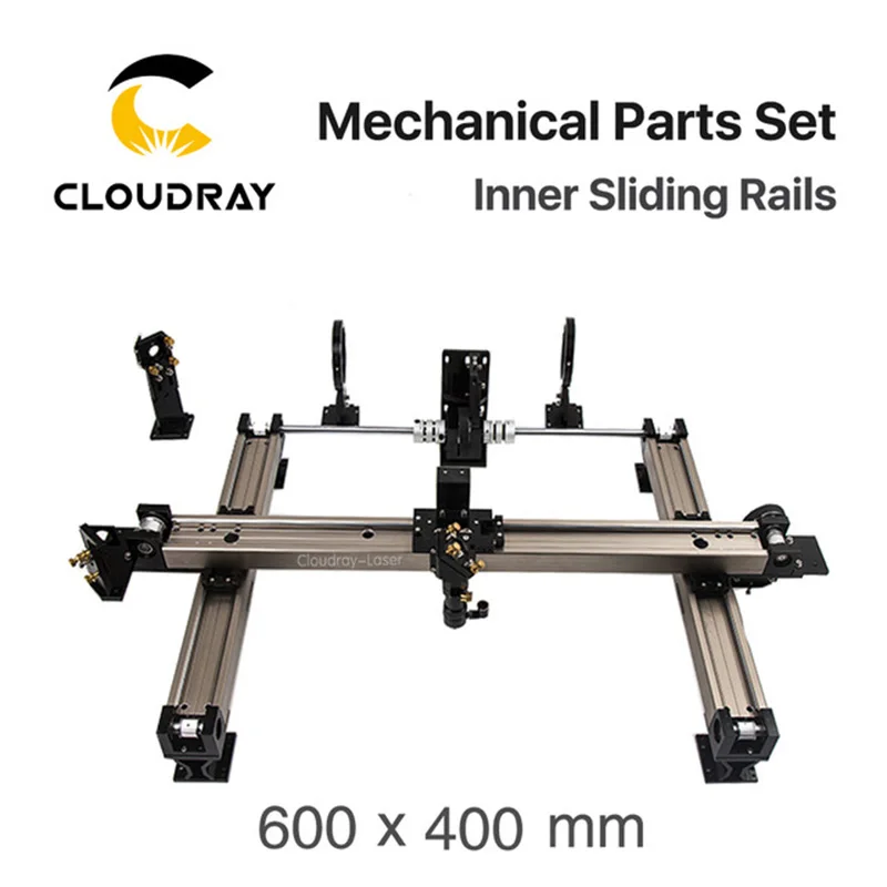 Cloudray набор механических деталей 600 мм* 400 мм Внутренние раздвижные рельсы комплекты запасных частей для DIY 6040 CO2 лазерная гравировка машина для резки