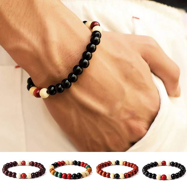 Buy Simple Beads Bracelet For Men New Trendy Natural